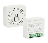 Interrupteur WiFi Connecté 16A Compatible Alexa Google, Tuya Smart Life, Interrupteur Intelligent 2 Voies avec Contrôle Vocal, Télécommande APP, Installation Encastrée, Neutre Requis, Maison Domotique