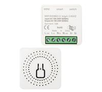 Interrupteur WIFI Connecté 2PC Compatible Alexa, Contrôle Vocal et à Distance via l'App Tuya Smart Life, Montage Encastré, 2 Voies, Conducteur Neutre Nécessaire, 16A, Pour Maison Intelligente
