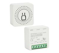 Interrupteur WiFi Connecté avec Alexa, Compatible Tuya Smart Life, Interrupteur 2 Voies, Contrôle Vocal & Télécommande via APP, Installation Encastrée, Conducteur Neutre Nécessaire, 16A Max