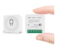 Interrupteur WiFi intelligent programmable 2,4 GHz compatible avec Tuya, Google Home, Alexa, SmartLife, SmartThings. Minuteur. Max 16 A, 3 500 W. Couleur : blanc.