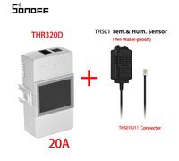 interrupteur Wifi intelligent TH Elite 16A 20A,contrôle de la température et de l'humidité avec écran LCD,Mode automatique,contrôle de la maison - Type Sonoff TH20A THS01