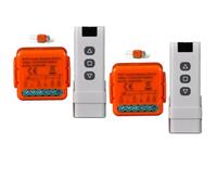 Interrupteur WiFi pour Volets Roulants, Avec Télécommandes RF et Module Récepteur, Contrôle Électrique pour Rideaux, 433 MHz Module de Commande Minuteur, Smart Life Appareils (2)
