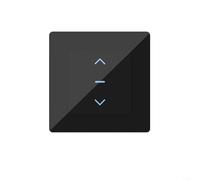 Interrupteur WiFi pour volets roulants pour rideaux, contrôle par application pour Tuya Life, norme britannique, surcharge, ABS ignifuge, 2,4 GHz, programmation minuteur (noir)