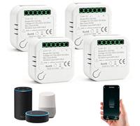 Interrupteur WiFi Sans Neutre, Interrupteur Connecté, Mini Smart Switch | Interrupteur Alexa compatible avec Alexa et Google Assistant, Mini Interrupteur Intelligent Module avec Tuya et Smart Life