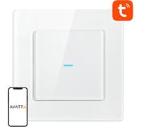 Interrupteur Wifi tactile Avatto N-Ts10-W1 Single Tuya (Blanc)