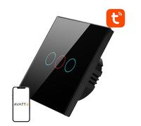 Interrupteur Wifi tactile Avatto Ts02-Eu-B3 Triple Tuya (Noir)