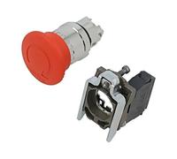 Interrupteur XB4BS8442 : tige de sécurité 22 mm. Pos : 2 NC rouge manque cham...