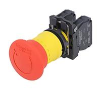 Interrupteur XB5AS8445 : tige de sécurité 22 mm. Pos : 2 NC + NO rouge...
