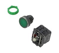 Interrupteur XB5AW33B5 : pression 22 mm tige.Pos : 1 NC + NO LED 24V IP66 SCH...