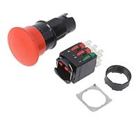 Interrupteur XB6AS8349B : tige de sécurité. Pos : 2 NC x2 + NO 16mm rouge man...