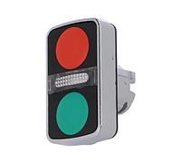 Interrupteur ZB4BW7A3740 : double tige 22 mm. Pos : 1 rouge/vert Bel.-Couleur...