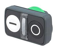 Interrupteur ZB5AW7A1721 : double tige 22 mm.Pos : 1 blanc/noir IP66 plat COUPE