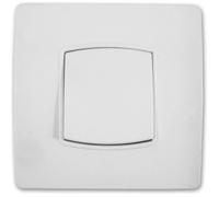interrupteur ZENITECH avec bouton poussoir vis + griffes Diwone - Blanc