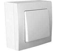 Interrupteur ZENITECH Poussoir saillie borne auto Bel'Vue - Blanc