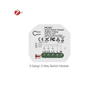 (Interrupteur ZigBee 3 Gang)Module de commutateur Wi-Fi intelligent Moes Zigbee Variateur de lumière