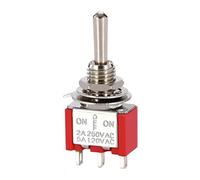 Interrupteurs à bascule 5 pièces, interrupteur miniature unipolaire Double jet ON-OFF-ON/ON-ON 120V AC 6A 1/4 pouces/224(MTS-102 5PCS)