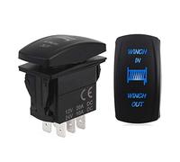 Interrupteurs à Bascule Industriels Pour Treuil 7Pins ON-OFF-ON Interrupteur Auto - bloquant Interrupteur à Bouton-Poussoir 5Pin Treuil Laser en Sortie de Treuil 20A /12V 10A/24VDC (7Pin-3 Position)