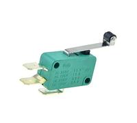 Interrupteurs à bascule Micro-interrupteurs de fin course 16A 250V 125V NO+NC+COM 6.3mm 3 Pins SPDT Micro Switch 28mm 52mm Arc Roller Lever Touch Microswitch(Long Roller Lever-p)