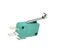 Interrupteurs à bascule Micro-interrupteurs de fin course 16A 250V 125V NO+NC+COM 6.3mm 3 Pins SPDT Micro Switch 28mm 52mm Arc Roller Lever Touch Microswitch(Long Roller Lever-m)