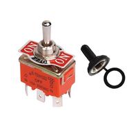 Interrupteurs à bascule miniatures 15 A 250 V, levier de pouce, marche/arrêt, électronique, SPST, SPDT, DPDT, interrupteur à bascule, capuchon étanche(1322P ON-OFF-ON,Latching)
