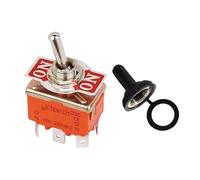 Interrupteurs à bascule miniatures, 15a, 250V, levier à pouce, électronique marche/arrêt, SPST SPDT DPDT, bascule de puissance, capuchon étanche(1321P ON-ON,Latching)