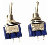 Interrupteurs à bascule miniatures SPST 2 broches ON-OFF 2 positions 6 A 250 V CA MTS-101(10PCS)