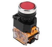 Interrupteurs à Bouton-Poussoir Action de Verrouillage Tête Plate Bouton Arret Urgence Auto-verrouillage 10A Monture 220V / 380V 22mm Rouge