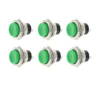 Interrupteurs à bouton-poussoir de mise sous tension momentanés 16 mm, 3 A, 250 V CA, 6 A, 125 V CA, DS-212, réinitialisation automatique, 2 pièces(Green)