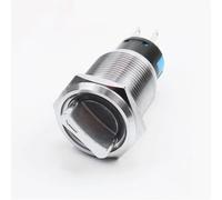 Interrupteurs à bouton-poussoir en métal de 19 mm Boutons rotatifs NO NC avec lumière LED Bleu Rouge Jaune Vert 1NO 1NC 2NO 2NC 3 voies 1 pièces(Red,2 POSITION NONC_24V)
