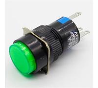 Interrupteurs à bouton-poussoir fixes 16 mm DC 6 V 12 V 24 V 220 V LED bleu vert rouge jaune blanc 1 pièce(A,12V)