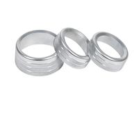 Interrupteurs climatisation Climatisation Volume Radio Button Knob Cover 2015-2020 Pour Challenger Pour Charger RT SXT Pour Scat Pack Pour Daytona(ARGENT)