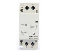 Interrupteurs électromagnétiques Contacteur 40amps.2P 1No + 1NC 220V CT1-63 Contacteur domestique sur rail DIN Électricité industrielle Installations électriques
