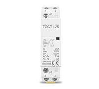 Interrupteurs électromagnétiques Contacteur TECT1 2P 25A 220V/230V 50/60Hz Din Rail domestique AC contacteurs modulaires 2no 2nc ou 1no 1nc Industrial Electrics Installations électriques (Color : 16a