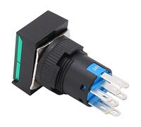 Interrupteurs électromagnétiques Interrupteur à bouton de réinitialisation lumineux, interrupteur à poussoir de puissance résistant à l'usure 25PCS ABS Shell AC DC 24V 5A for équipements industriels I