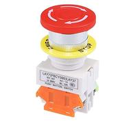 Interrupteurs électromagnétiques Interrupteur à bouton-poussoir d'arrêt d'urgence à verrouillage champignon 22mm rouge avec couvercle étanche 1NO 1NC Installations électriques (Color : Button Sign 40