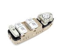 Interrupteurs levage Bouton de commutation contrôleur vitre voiture, interrupteur commande lève-vitre pour C (lumière rouge) OEM n° 2059056811(C)(Off-white)