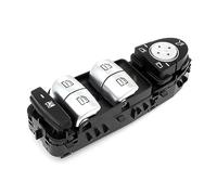 Interrupteurs levage Bouton de commutation contrôleur vitre voiture, interrupteur commande lève-vitre pour C (lumière rouge) OEM n° 2059056811(C)(Black 2)