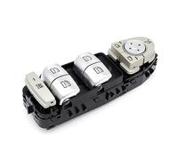 Interrupteurs levage Bouton de commutation contrôleur vitre voiture, interrupteur commande lève-vitre pour C (lumière rouge) OEM n° 2059056811(C)(Black 1)