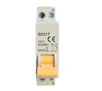 Interrupteurs Magnétothermiques pour barre DIN Bipolaire Disjoncteur Interrupteur Magnétothermique (GD 217 1 MODULE 6 AMPERE)