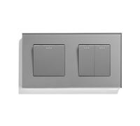 Interrupteurs Muraux 1/2/3 Voies, À Bouton Mécanique, Avec Prises USB-C Et Double Insertion, Pour Escaliers Chambres, Cadres En Verre, Gris(1G 2G Switch)