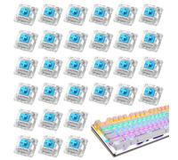Interrupteurs pour Clavier Mécanique - Interrupteurs À Clé Mécaniques, Interrupteurs À Axe Transversal | Étanches À La Poussière Et À l'eau, 30 Axes De Remplacement pour Clavier, Noir, Bleu, Ma