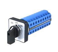 Interrupteurs rotatifs à cames verrouillables à 9 phases, 36 vis, 64 x 64 mm, panneau ON-OFF-ON, SZW26/LW26-20 LW28 LW39B