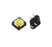 Interrupteurs tactiles 12 x 12 x 7,3 mm, bouton-poussoir carré jaune, micro-interrupteur 12 x 12 x 7,3 mm(Yellow,50PCS)