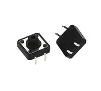 Interrupteurs tactiles 12 x 12 x 7,3 mm, bouton-poussoir carré jaune, micro-interrupteur 12 x 12 x 7,3 mm(Black,50PCS)