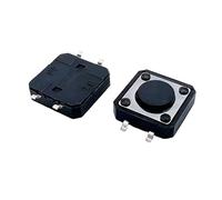 Interrupteurs tactiles 12 x 12 x 9/10/11/12 mm, bouton-poussoir électronique 50 mA DC 12 V, 4 broches, 10 pièces(K025a008-4.3mm)