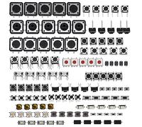 Interrupteurs Tactiles Bouton Poussoir Kit 125 Pièces, 25 Valeurs, 12V 50mA - Matériel Résistant, Design Compact, Parfait pour Électronique DIY et Domotique (125)