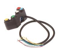 Interrupteurs Universels À 5 Boutons Pour Guidon De Moto 22 Mm Bouton D'arrêt D'urgence Interrupteur de moto