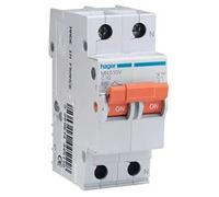 Interruptor automático magnetotérmico serie MN, 1P+N, 10A, curva C, 6kA