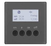 Interruptor temporizador para control de la iluminación, plataforma berker.Net, aplicación KNX radio, compatible coviva, para serie berker Q.1 de hager, antracita