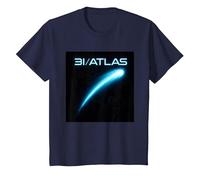 Interstellar 3I Atlas Comet Emblème OVNI Sonde Extraterrestre T-Shirt, Enfant, Bleu Marine, 3 Ans
